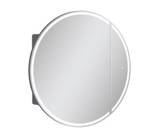 Зеркальный шкаф EQUIL Smile LED D800 подвесной графит софт Зеркальный шкаф EQUIL Smile LED D800 подвесной графит софт