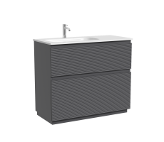 Тумба напольная SANCOS Folk Floor левая 995х445х850, c двумя ящиками оснащенными доводчиками, Grey soft, арт.FL100FLGS Тумба напольная SANCOS Folk Floor левая 995х445х850, c двумя ящиками оснащенными доводчиками, Grey soft, арт.FL100FLGS