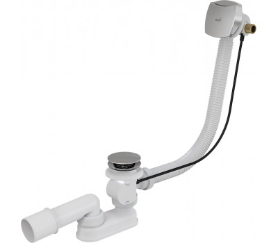 Слив-перелив Alcadrain A564KM1 для ванны, с напуском воды через перелив, хром матовый