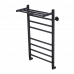 Полотенцесушитель водяной Comfysan Luce W-8 80/40 с полкой, черный Полотенцесушитель водяной Comfysan Luce W-8 80/40 с полкой, черный