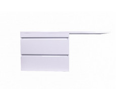 Тумба подвесная Style Line Даллас 140, Люкс белая, PLUS СС-00002337 
