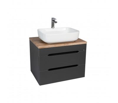 Тумба VIANT Марсель 2 ящика со столешницей L66 подвесная графит VMAR66NG-T2YP Тумба VIANT Марсель 2 ящика со столешницей L66 подвесная графит VMAR66NG-T2YP