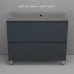 Тумба напольная Style Line Манхэттен 100 ЭМАЛЬ под ASTI 100 2 ящика PLUS графит ЛС-00002369 