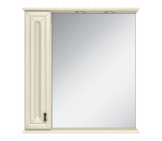 Зеркальный шкаф Misty Лувр 85 левый (слоновая кость) П-Лвр03085-1014Л Зеркальный шкаф Misty Лувр 85 левый (слоновая кость) П-Лвр03085-1014Л