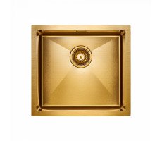 Мойка нерж. Сталь AISI304 WESER, PM804844-BG, брашированное золото, 480х440мм, Paulmark Мойка нерж. Сталь AISI304 WESER, PM804844-BG, брашированное золото, 480х440мм, Paulmark