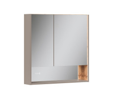 Шкаф зеркальный EQUIL Gleam 80, подвесной, 2 дв., амарок /дуб вотан/дуб вотан (szGLEAM.LED.80.2D-25) Шкаф зеркальный EQUIL Gleam 80, подвесной, 2 дв., амарок /дуб вотан/дуб вотан (szGLEAM.LED.80.2D-25)