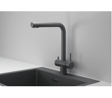 Смеситель для кухни GRANULA KS-7011, ГРАФИТ МАТОВЫЙ 