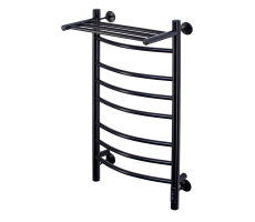 Полотенцесушитель электрический Comfysan Noumi EC-8 80/50 с полкой, черный 