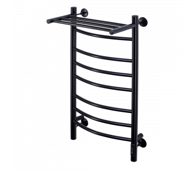 Полотенцесушитель электрический Comfysan Noumi EC-8 80/50 с полкой, черный 