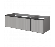 Тумба Armadi Art рифлёная Armadi Art LUNA FUGA QUATRO 2 140см профиль ANTHRACITE 790-M2-140-L-RIB-A 