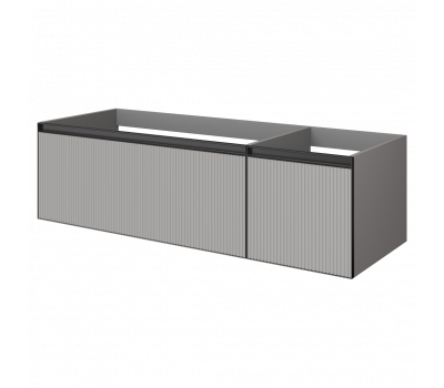 Тумба Armadi Art рифлёная Armadi Art LUNA FUGA QUATRO 2 140см профиль ANTHRACITE 790-M2-140-L-RIB-A Тумба Armadi Art рифлёная Armadi Art LUNA FUGA QUATRO 2 140см профиль ANTHRACITE 790-M2-140-L-RIB-A