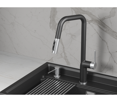 Смеситель для кухни GRANULA 9011, ШВАРЦ 