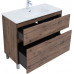 Тумба с раковиной Aquanet Алвита new 100 (Flash) напольная 2 ящ. цв.дуб веллингтон табак 00345682 Тумба с раковиной Aquanet Алвита new 100 (Flash) напольная 2 ящ. цв.дуб веллингтон табак 00345682