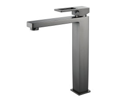 Смеситель для раковины высокий  Raffine F1196T, оружейная сталь