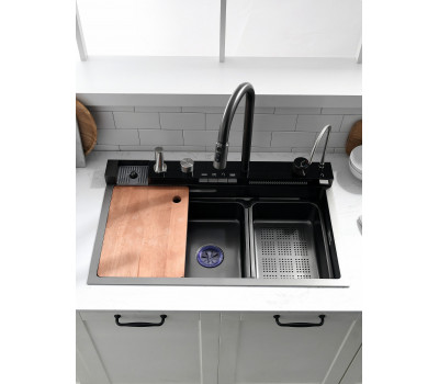 Мойка кухонная многофункциональная GEYSERUS-5 ESBANO оружейная сталь 