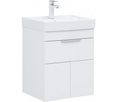 Тумба с раковиной Aquanet Ирис new 50 (Ирис Т) подвесная 1 ящ. 2 фасада цв.белый глянец 00367335 Тумба с раковиной Aquanet Ирис new 50 (Ирис Т) подвесная 1 ящ. 2 фасада цв.белый глянец 00367335