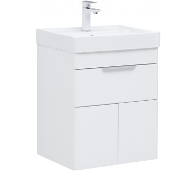 Тумба с раковиной Aquanet Ирис new 50 (Ирис Т) подвесная 1 ящ. 2 фасада цв.белый глянец 00367335 Тумба с раковиной Aquanet Ирис new 50 (Ирис Т) подвесная 1 ящ. 2 фасада цв.белый глянец 00367335