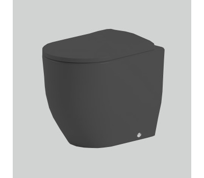 Унитаз напольный приставной Rimless  Artceram Monet MNV002 17 00 Черный матовый 