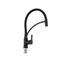 Смеситель для кухни с гибким изливом Shevanik S643H-3, черный