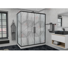 Душевой уголок AvaCan FB2 170-190 + SB90 MT черный 