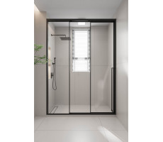 Душевая дверь раздвижная Veconi Premium Prato 300 B-L, 1200х2000, черный матовый PR3/L-120-01-B-C4 