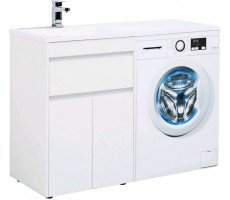 Тумба с раковиной Aquanet Токио 120 L белый (напольная, 1 ящик, 2 дверцы) Тумба с раковиной Aquanet Токио 120 L белый (напольная, 1 ящик, 2 дверцы)