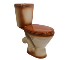 Унитаз-компакт Rosa Элегант однорежимный, коричневый декор CS00094211 Унитаз-компакт Rosa Элегант однорежимный, коричневый декор CS00094211