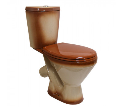 Унитаз-компакт Rosa Элегант однорежимный, коричневый декор CS00094211 