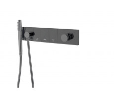 Смеситель ZODIAC с ручным душем SHINE GUN METAL Boheme 132-SYS-SGM графит глянец 