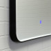Зеркало в черной алюминиевой раме 60 см Comforty Сириус-60 LED IC-подсветка холодный свет, сенсор 00-00020613 