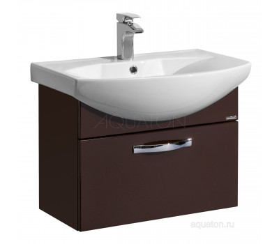 Тумба под раковину Aquaton Ария 65 темно-коричневая 1A134001AA430 