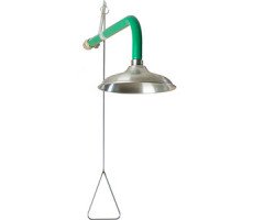 Аварийный душ для промывки глаз настенный из нерж. стали с рычагом NOFER SC830SS 