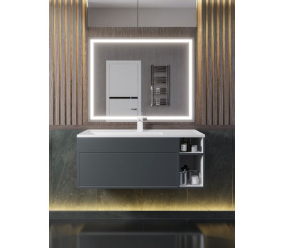 Тумба под раковину для ванной подвесная Uperwood Lotus Premium 100х50х42 см, серая 39340205465 Тумба под раковину для ванной подвесная Uperwood Lotus Premium 100х50х42 см, серая 39340205465