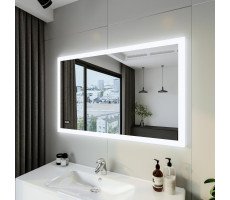 Зеркало Бриклаер Вега 125 LED подсветка на взмах руки, часы Зеркало Бриклаер Вега 125 LED подсветка на взмах руки, часы