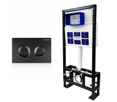 Инсталляция BETTOSERB Sava Free Standing+клавиша смыва COOL черный матовый (SFS40006467) 