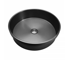Раковина встраиваемая сверху ABBER Wasser Kreis AF2408GM оружейная сталь Раковина встраиваемая сверху ABBER Wasser Kreis AF2408GM оружейная сталь