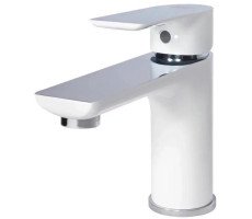 Смеситель для раковины Grocenberg GB2009WC, белый/хром 