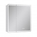 Зеркальный шкаф EQUIL Nice LED 80 с часами белый Зеркальный шкаф EQUIL Nice LED 80 с часами белый