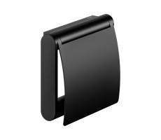 Держатель туалетной бумаги c крышкой, поворотный, открытый Keuco PLAN 14960370000 Черный матовый 