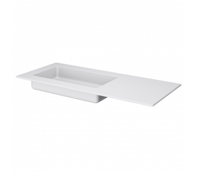 Раковина-моноблок Armadi Art WHITE QUATRO 120 (асимметричная) 120 см акрил 793-120-W-A 