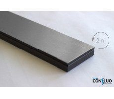 Дизайн вставка Pestan черное стекло Frameless Line 550 13701401 хром 