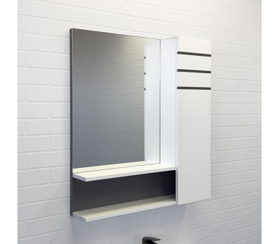 Зеркало-шкаф Comforty Нарва-70-2 белый матовый 