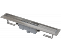 Душевой лоток Alcadrain APZ1006-850 с порогами для цельной решетки, вертикальный сток 