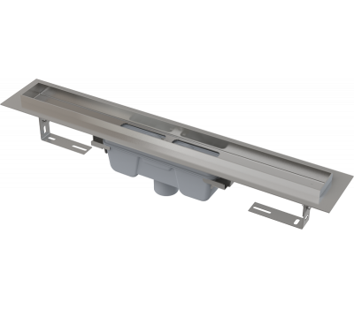 Душевой лоток Alcadrain APZ1006-850 с порогами для цельной решетки, вертикальный сток 