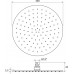 Насадка для душа Ravak X07P336  круглая из латуни 300 мм
