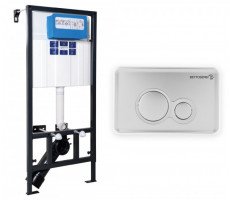 Инсталляция BETTOSERB Sava Fix Slim в комплекте клавиша смыва хром матовый (SET40006462) 