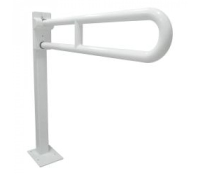 Поручень откидной 800 мм матовый усиленный с креплением к стене и полу с антибактериальным покрыитие, шт NOFER 15064.NBA 