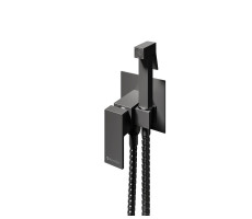 Гигиенический душ со смесителем встраиваемый Knotlor FHS02C1GM вороненая сталь матовый 