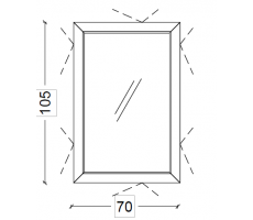 Зеркало Armadi Art Dolce Бронзированный коричневый 105x70см 567-BB 