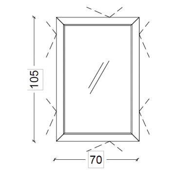 Зеркало Armadi Art Dolce Бронзированный коричневый 105x70см 567-BB 